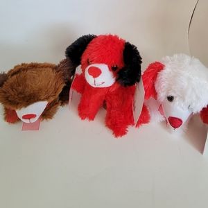 Plush Puppies Set of 3Brand New With Tags 5" tall